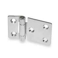 GN 136 Stainless Steel Sheet Metal Hinge Stainless Steel Horizontally Elongated